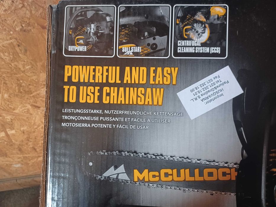 DRUJBA HUSQVARNA - McCULLOCH CS42S9L-benzina,sigilata,neutilizata