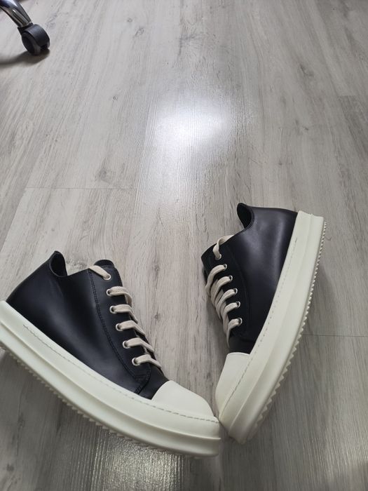 Rick Owens Ramones low leather black 43