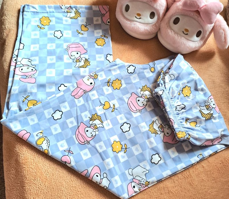 Pantaloni de casa My melody sanrio bleu cu roz