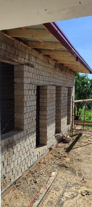 Шлакаблок териш , девол оламиз, фундамент куйамиз