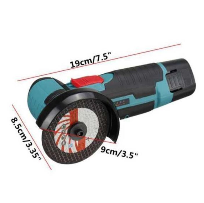 Mini Polizor Flex Electric cu 2 Baterii 12V Disc 76MM + 6 Discuri