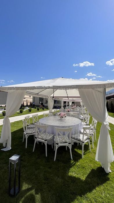 Шатер, столы и стулья в аренду