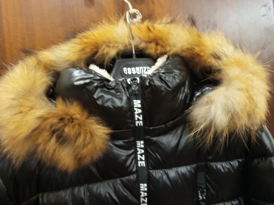 Зимно яке с естествен косъм