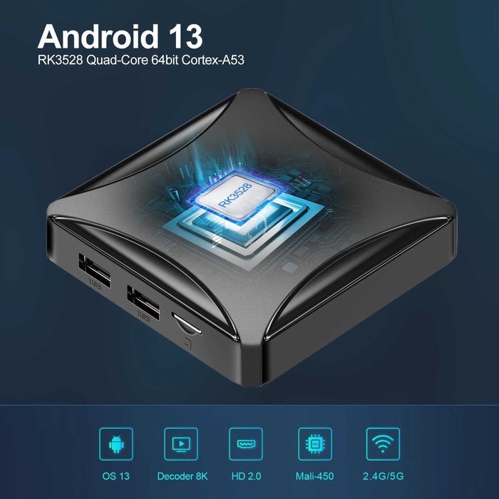 TV Box ТВ бокс LEMFO X88 MINI RK3528 Android 13 8K Wifi BT 4GB/64GB