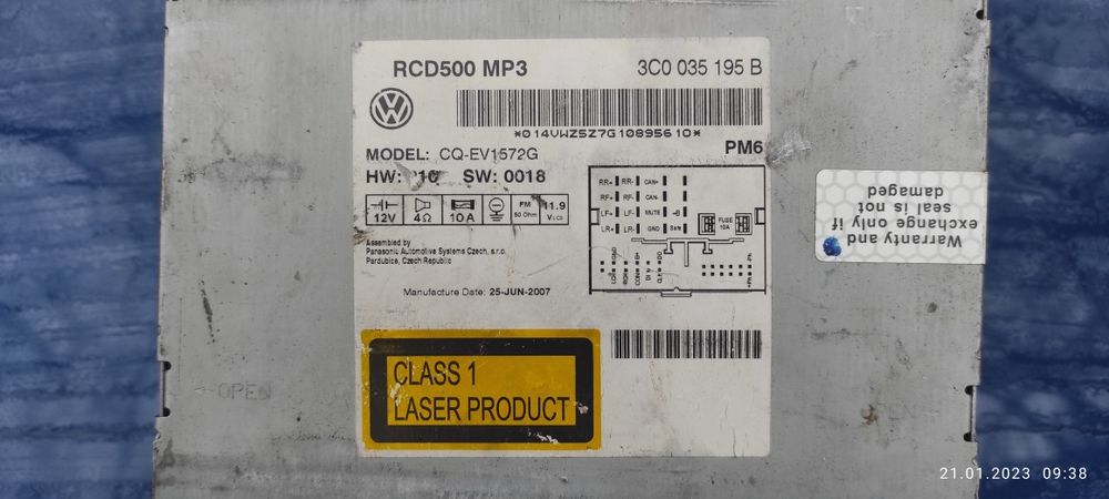 Vand Mp3 rcd500 vw