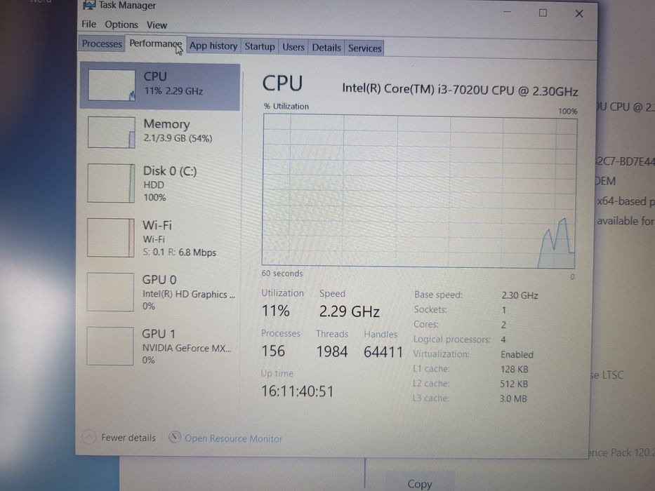Ноутбук ASUS X543UB, рабочий