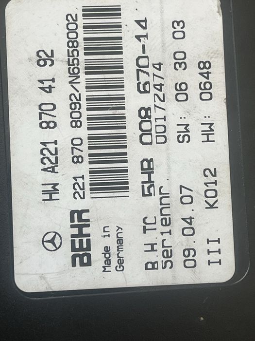 modul confort mercedes s a2218704192