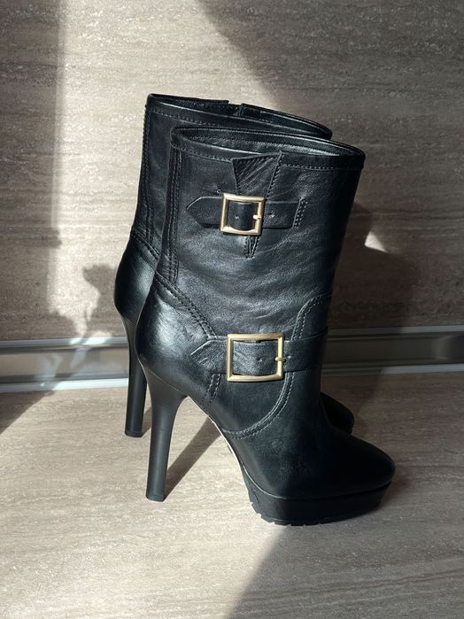Jimmy Choo London Dylan Heeled Moto Biker Ankle Boots 38 (UK 5)