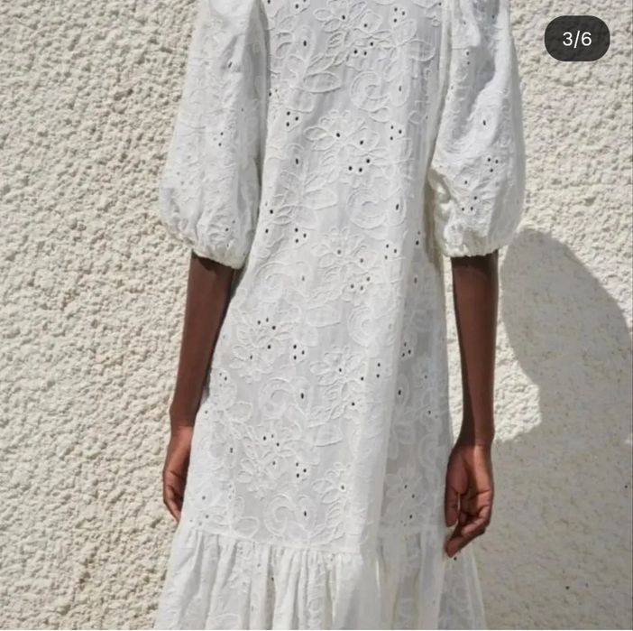 Платье Zara свободного кроя. Хлопок.