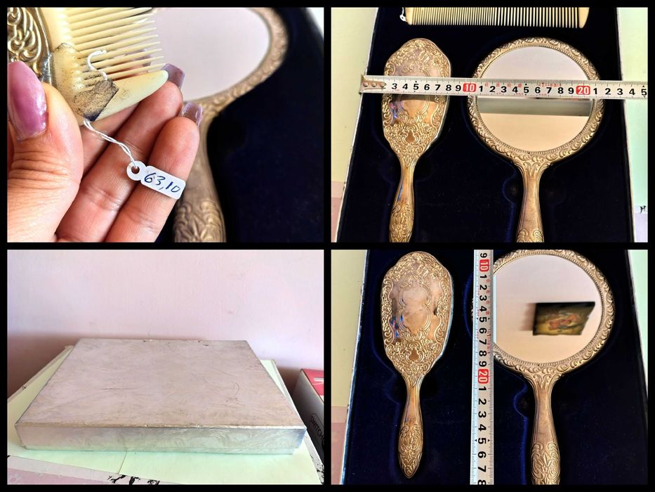 Луксозен Дамски Посребрен Комплект