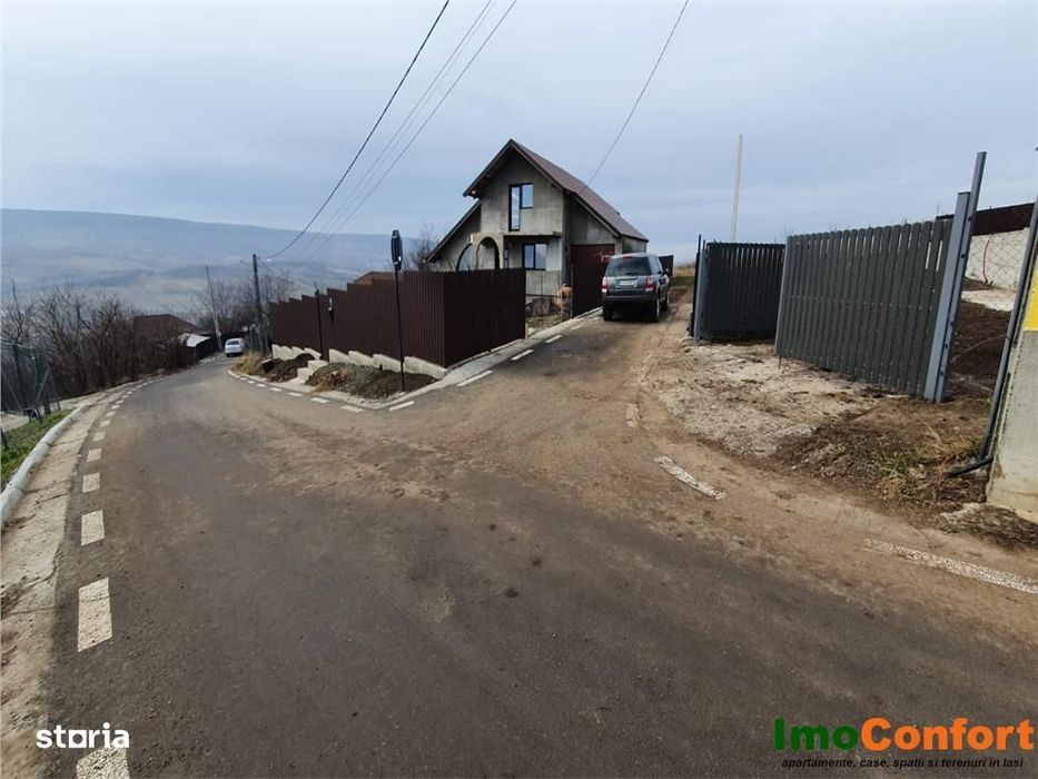 1000 mp intravilan  Chicerea, cu utilitati, pozitie superba