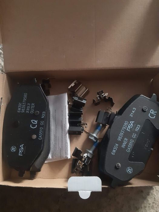 Placute frana FATA originale PSA Opel Peugeot Citroen Fiat 1647880280 (Noi)