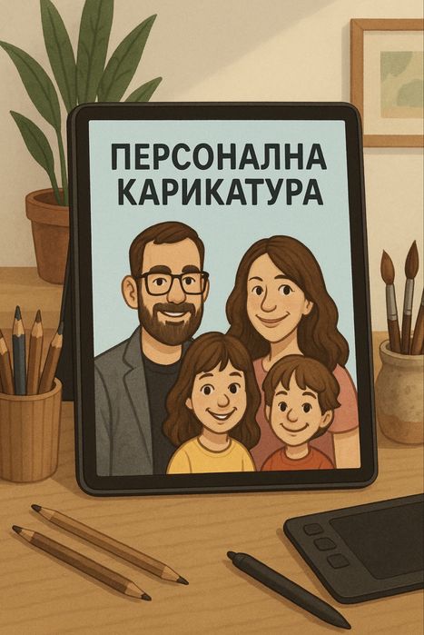 Персонална карикатура за подарък – за любим човек, приятел или повод