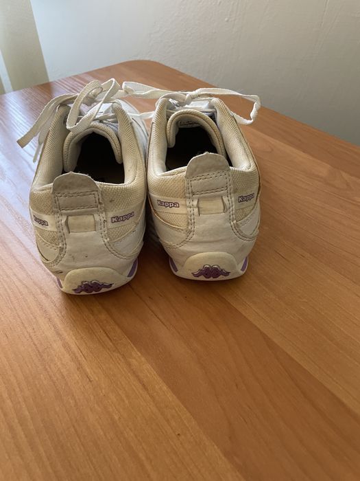 Adidași Kappa - albi cu detalii mov