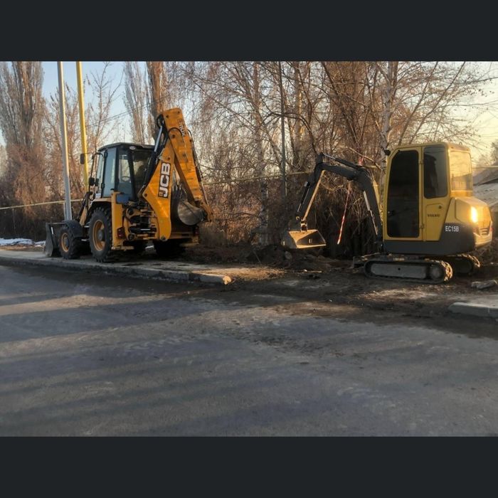 Траншеи, септик, планировка, котлован