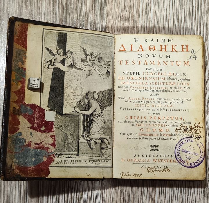 Рядък  Нов Завет на старогръцки език-1711г