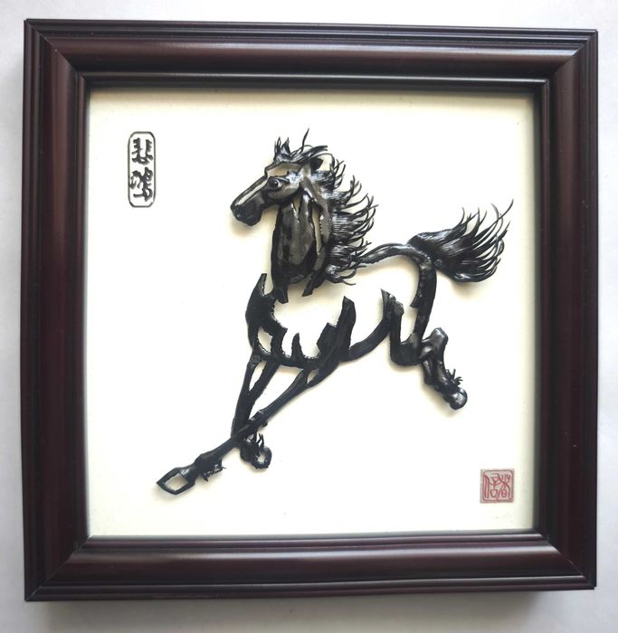 Pictura in fier 3D “Cal de rasa in galop” an 2004