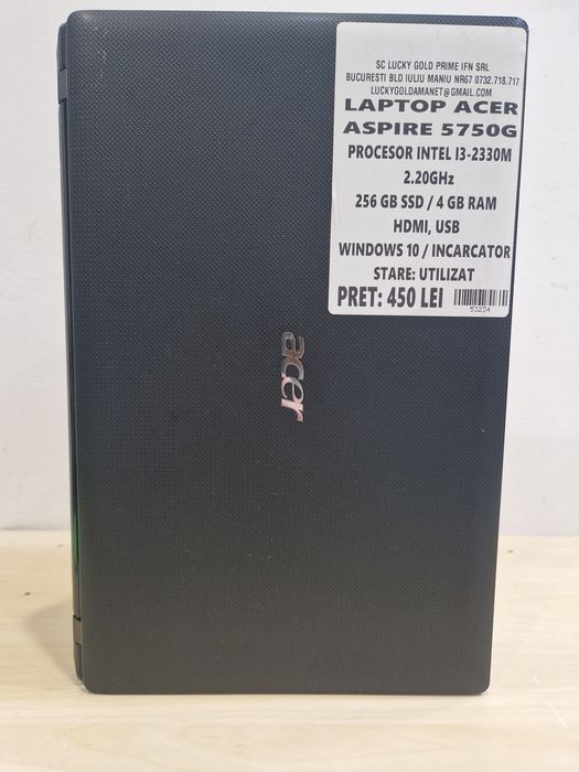 Acer Aspire 5750G 256GB SSD 4GB RAM Garanție #53234