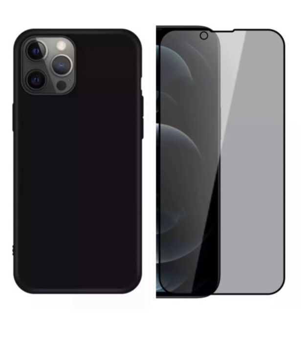 Iphone 14/15/16E/PRO/MAX Husa SIlicon Surface Case si Folie Sticla CRB