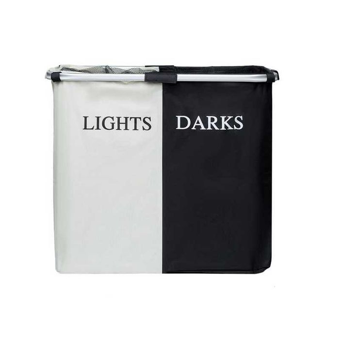 Декоративен двоен кош Mercado Trade, За дрехи, Текстил