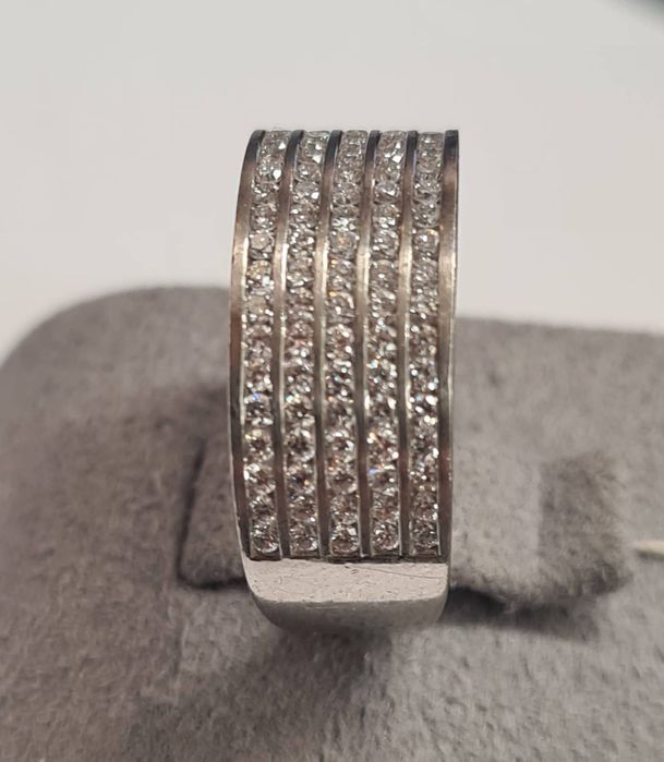 Inel din platina 950, cu diamante naturale, IAU807