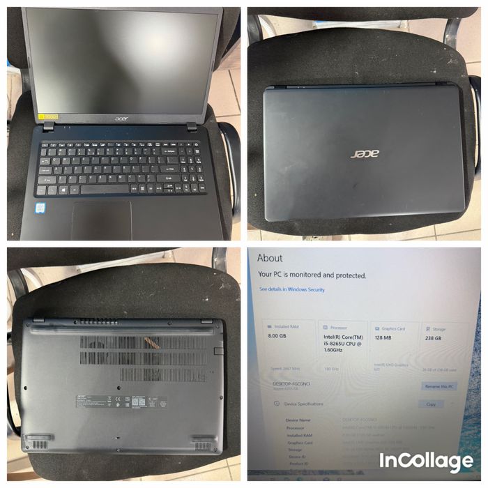 Vand laptop acer aspire 3 i5 8265u 8gb ssd 256gb full hd 15,6 inch