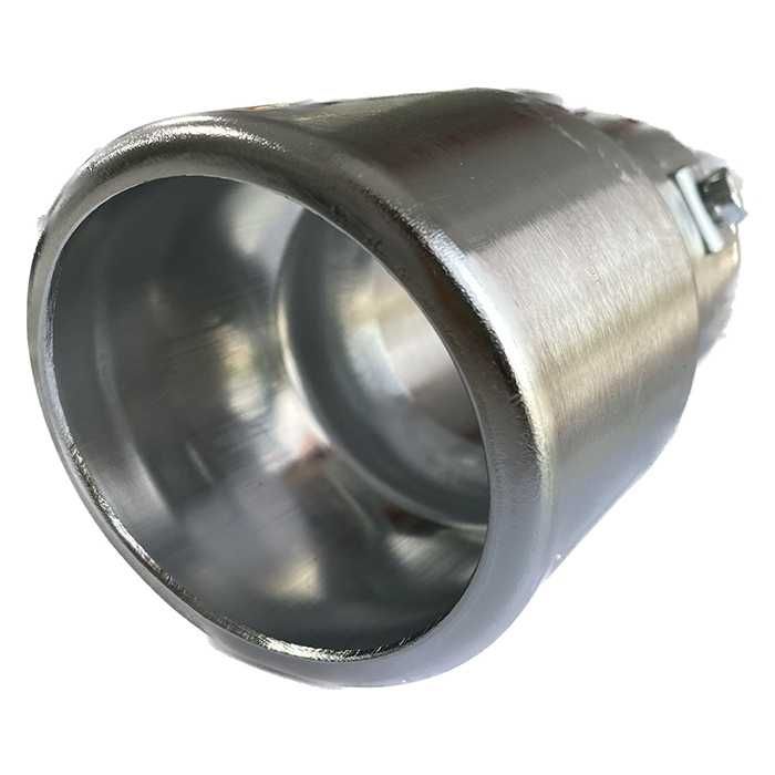 Накрайник за ауспух 2215  Сив/карбон входа-63мм изхода-76мм