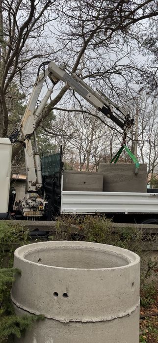 Транспортни услуги Тристранен самосвал с кран