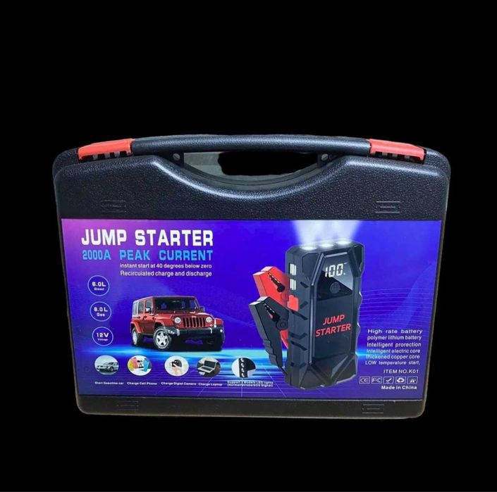 Стартерно устройство Jump start 18000mAh 12V 2000A