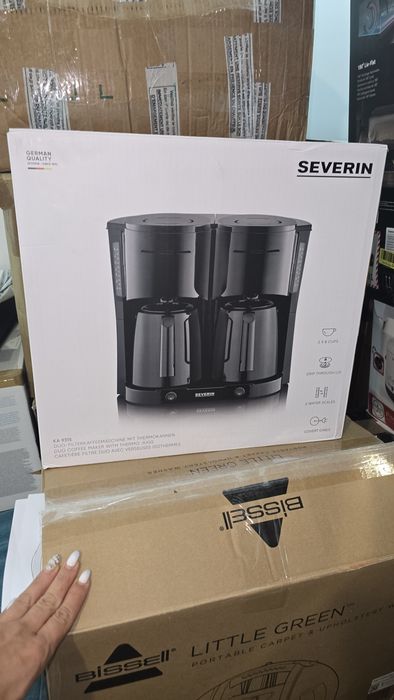 Чисто нова Двойна Кафемашина Severin KA 9315 с 2 Термо Кани (Германия)