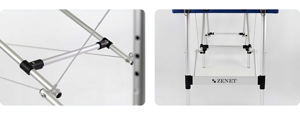 Масажна маса алуминиева Zenet ZET-1044 размер M тъмно синя