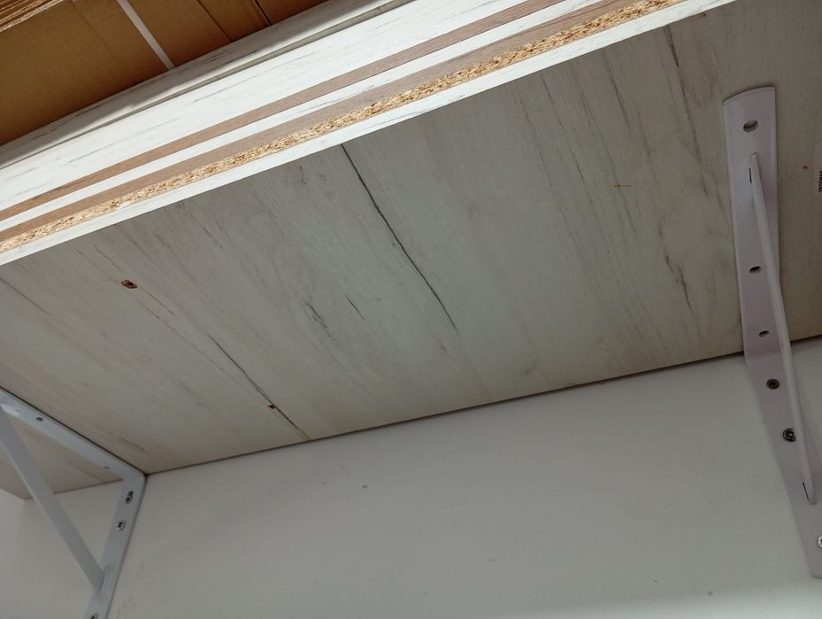 Polita PAL melaminat alb K524, 1000 x 350 x 16 mm, pentru polita suspendata cu consola metalica