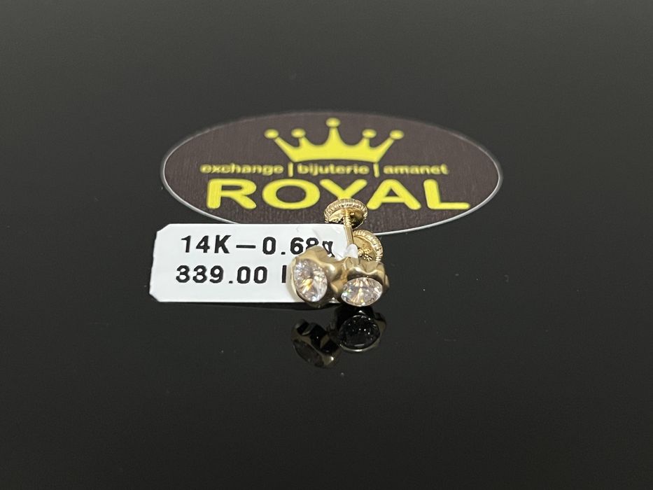 Bijuteria Royal CB : Cercei aur 14K 0,68 grame