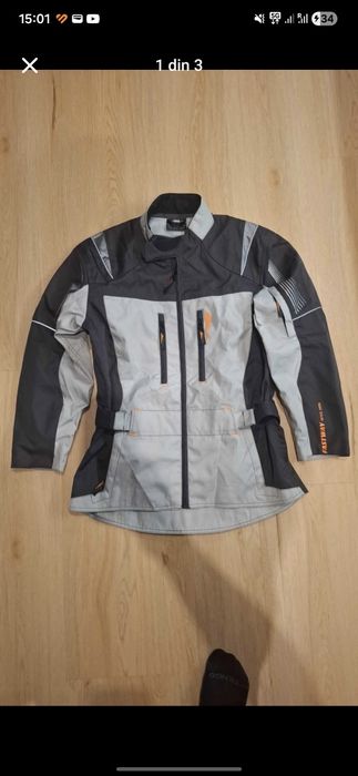 Geaca moto textil Fastway Summer culoare gri anthracite
