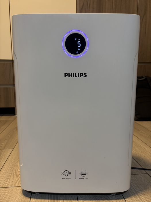 Purificator aer PHILIPS AC2729/50, 4 trepte viteza, Hepa, Umidificare, alb-negru