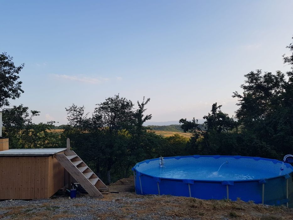 Cabana Premium A-Frame apuseni Stana vale ciubar piscina ATV UTV familie copii aframe frame inchiriez cazare munte deal Meziad Panorama casa vacanta
