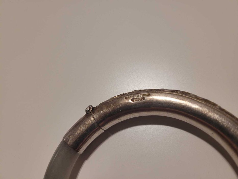 Brățară vintage din argint și jad