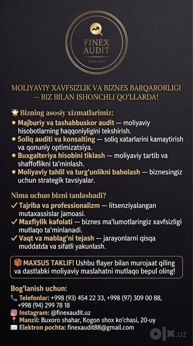Finex Audit — professional audit va konsalting!