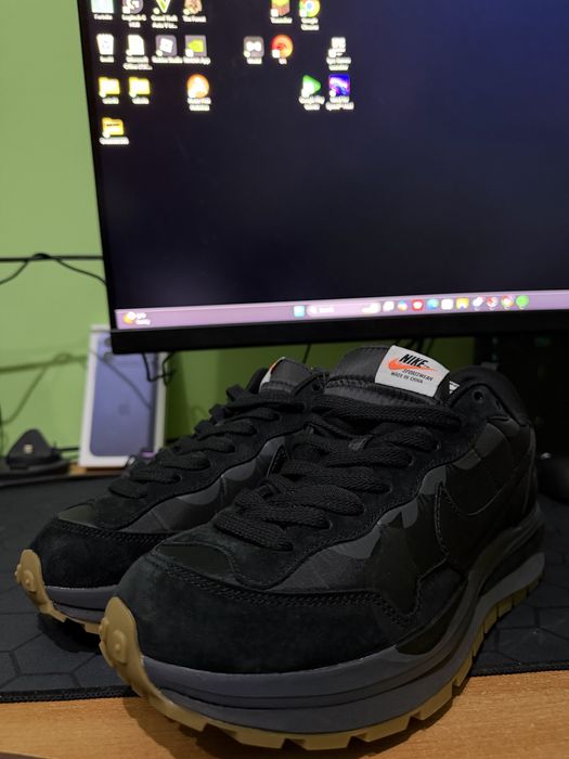 Маратонки Nike x Sacai VaporWaffle Black Gum