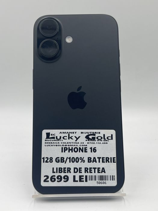 Iphone 16 128gb/100% baterie #50686