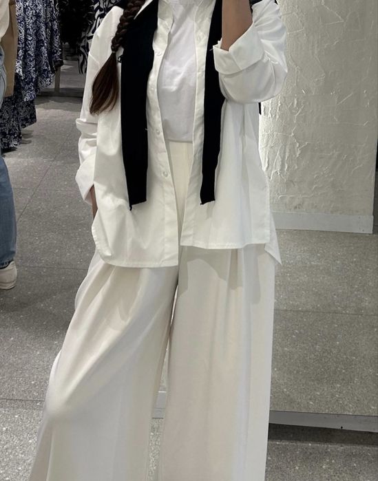 Белые брюки, рост на 160 см