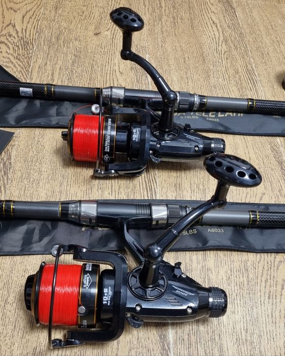 SET 2 Lansete PRO FL AQUA TELECARP 3.9m + 2 Mulinete AVIATOR DP7000