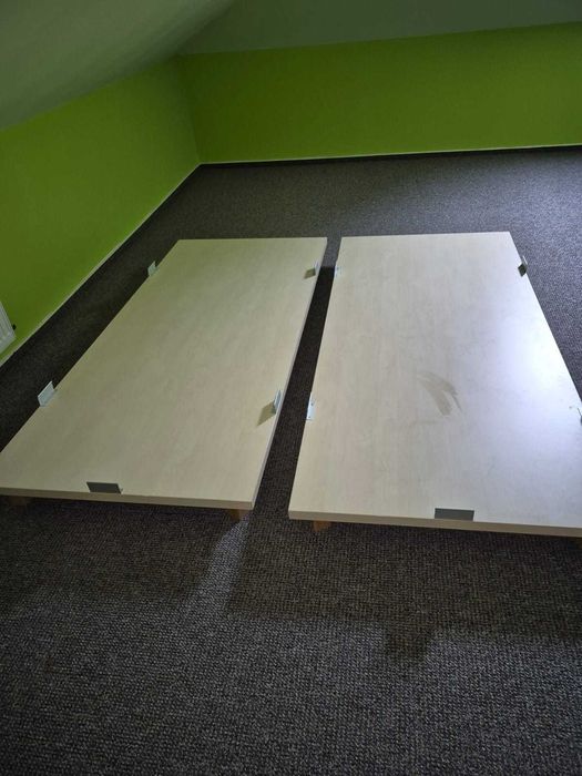 Paturi joase copii - cu tablie in forma de casa si saltele