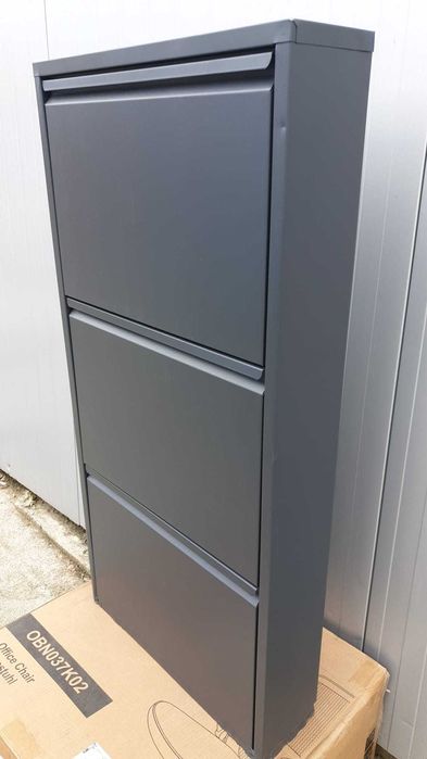 Pantofar Caruso, 3 sertare, antracit, 103x50 cm