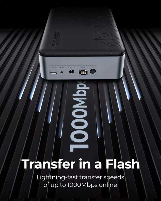 ORICO Персонално облачно съхранение, мрежово свързано съхранение, 3.5-инчов корпус за твърд диск