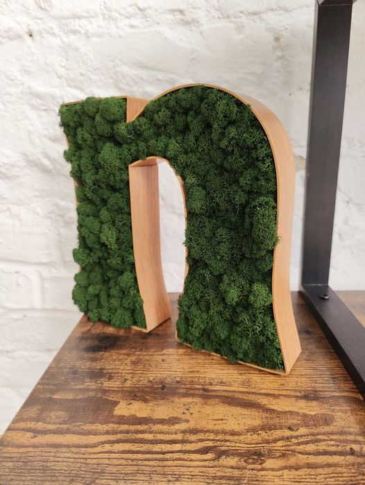 Litere din licheni decorativi - logo companii