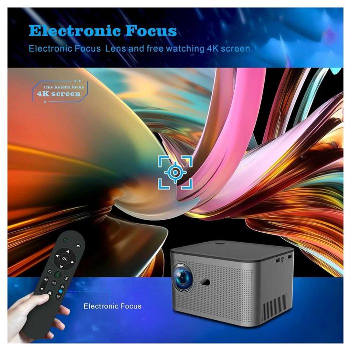 Проектор HY350 4K Full HD 1080P WiFi 580ANSI 150” Електронен фокус...