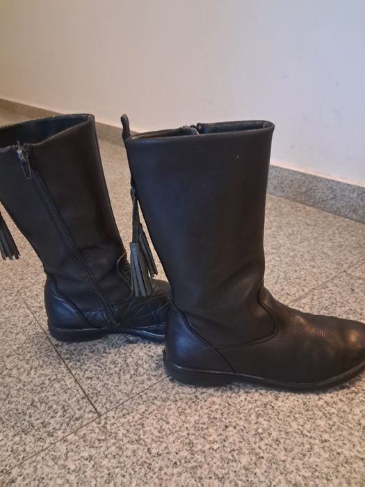 Кожени ботуши за момиче 35 номер