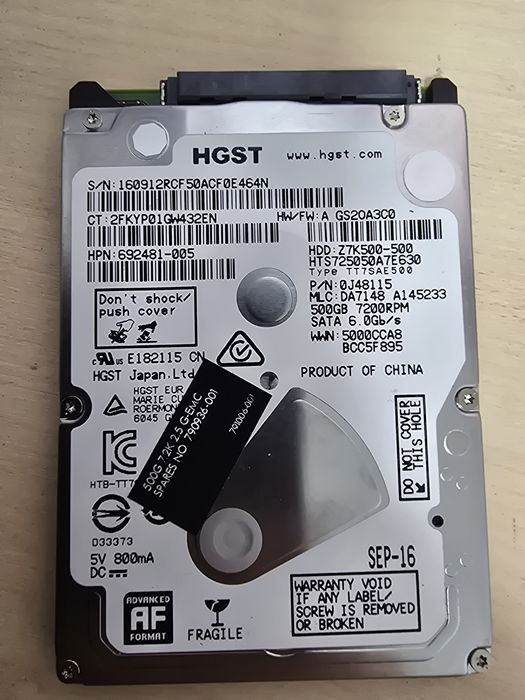 Продам HDD для ноутбука 500Gb.