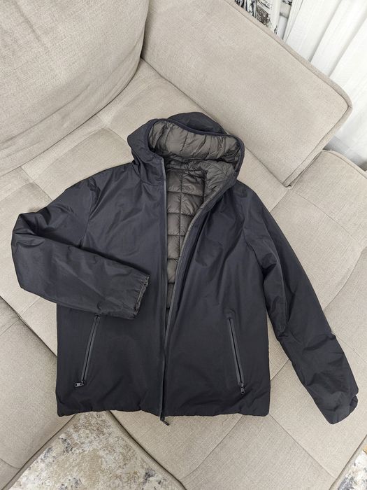 Geaca cu 2 fețe negru/kaki